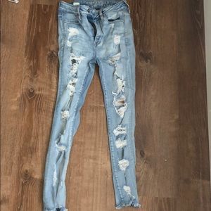 front and back ripped jeans